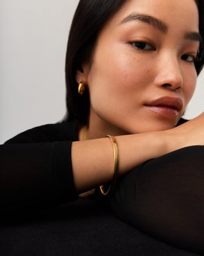 Classic Round Bangle | 18ct Gold Plated