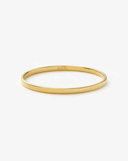 Classic Round Bangle | 18ct Gold Plated