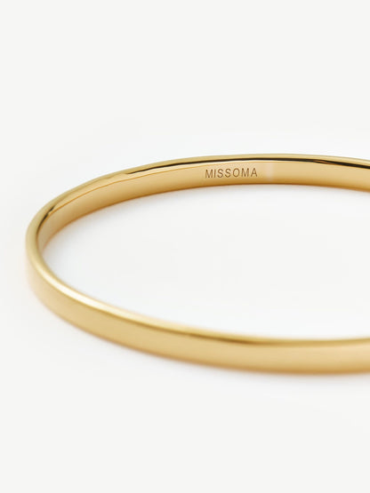 Classic Round Bangle | 18ct Gold Plated