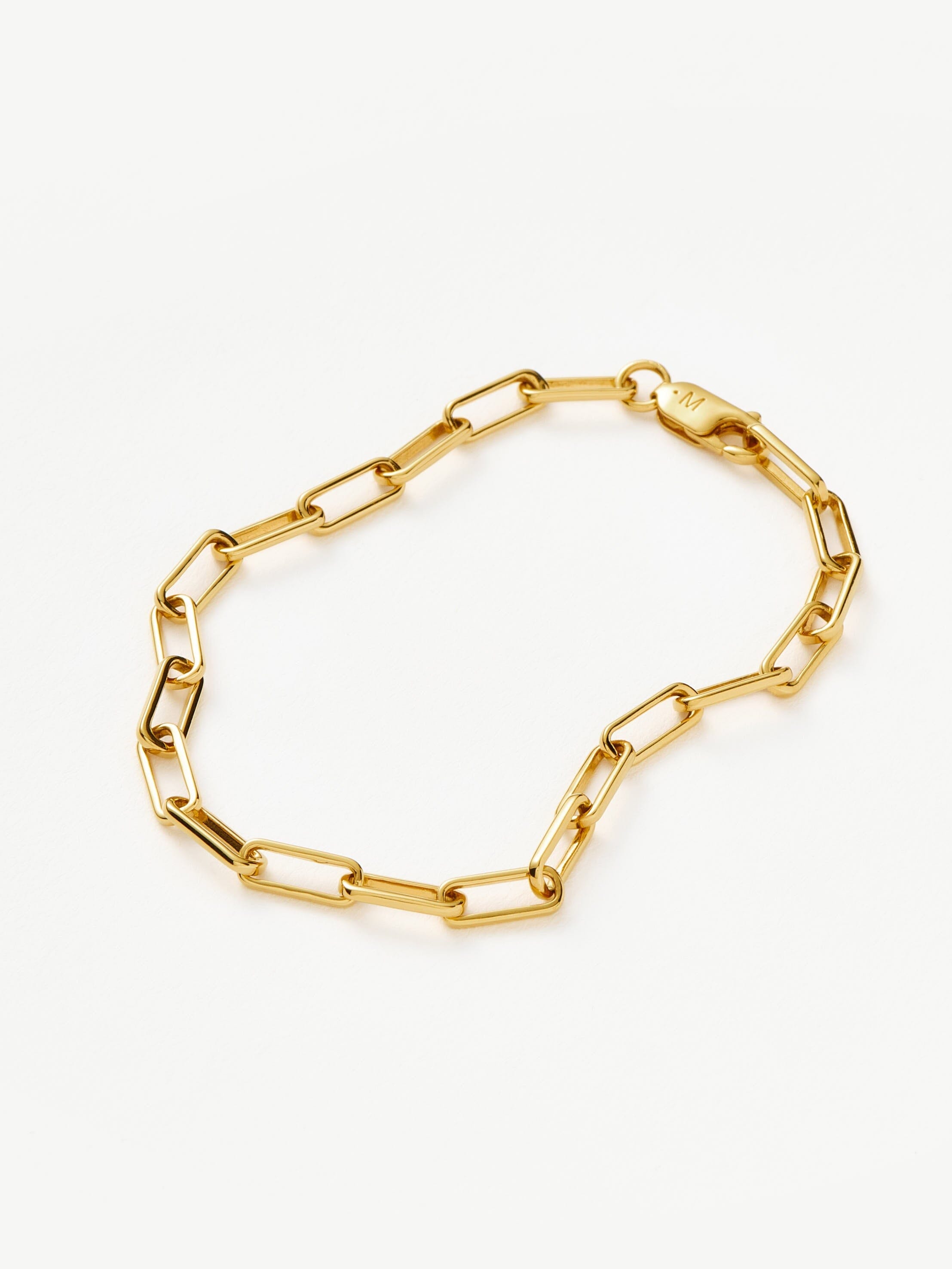 Classic Mini Paperclip Chain Bracelet | 18ct Gold Plated